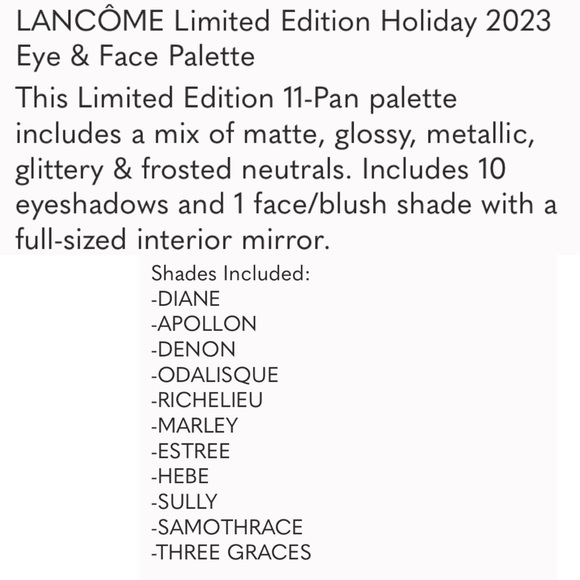 LANCOME Holiday 2023 Eye and Face Palette Limited Edition New Open Box - Picture 15 of 15